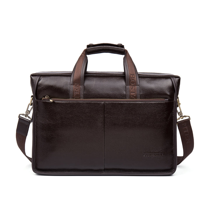 BOSTANTEN Leather Briefcase Handbag Messenger Business Bags for Men - BOSTANTEN
