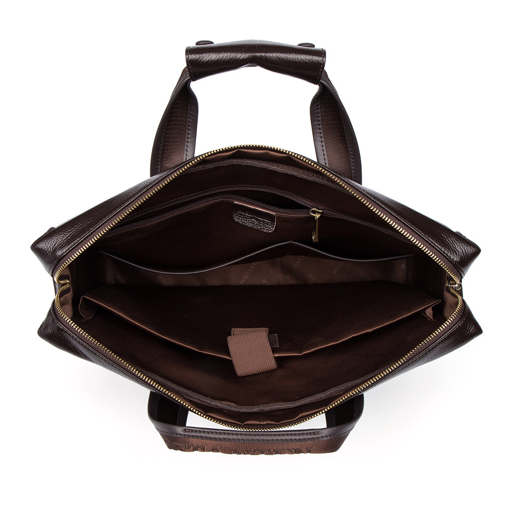 BOSTANTEN Leather Briefcase Handbag Messenger Business Bags for Men - BOSTANTEN