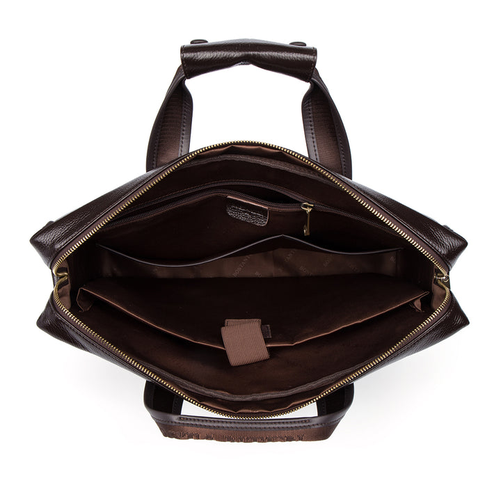 BOSTANTEN Leather Briefcase Handbag Messenger Business Bags for Men - BOSTANTEN