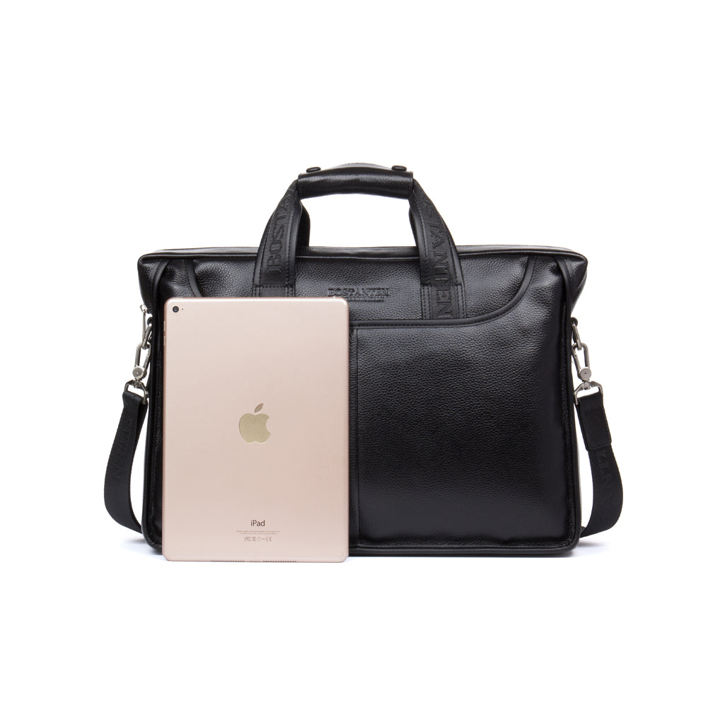 BOSTANTEN Leather Briefcase Handbag Messenger Business Bags for Men - BOSTANTEN