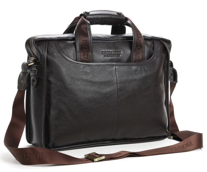 BOSTANTEN Leather Briefcase Handbag Messenger Business Bags for Men - BOSTANTEN
