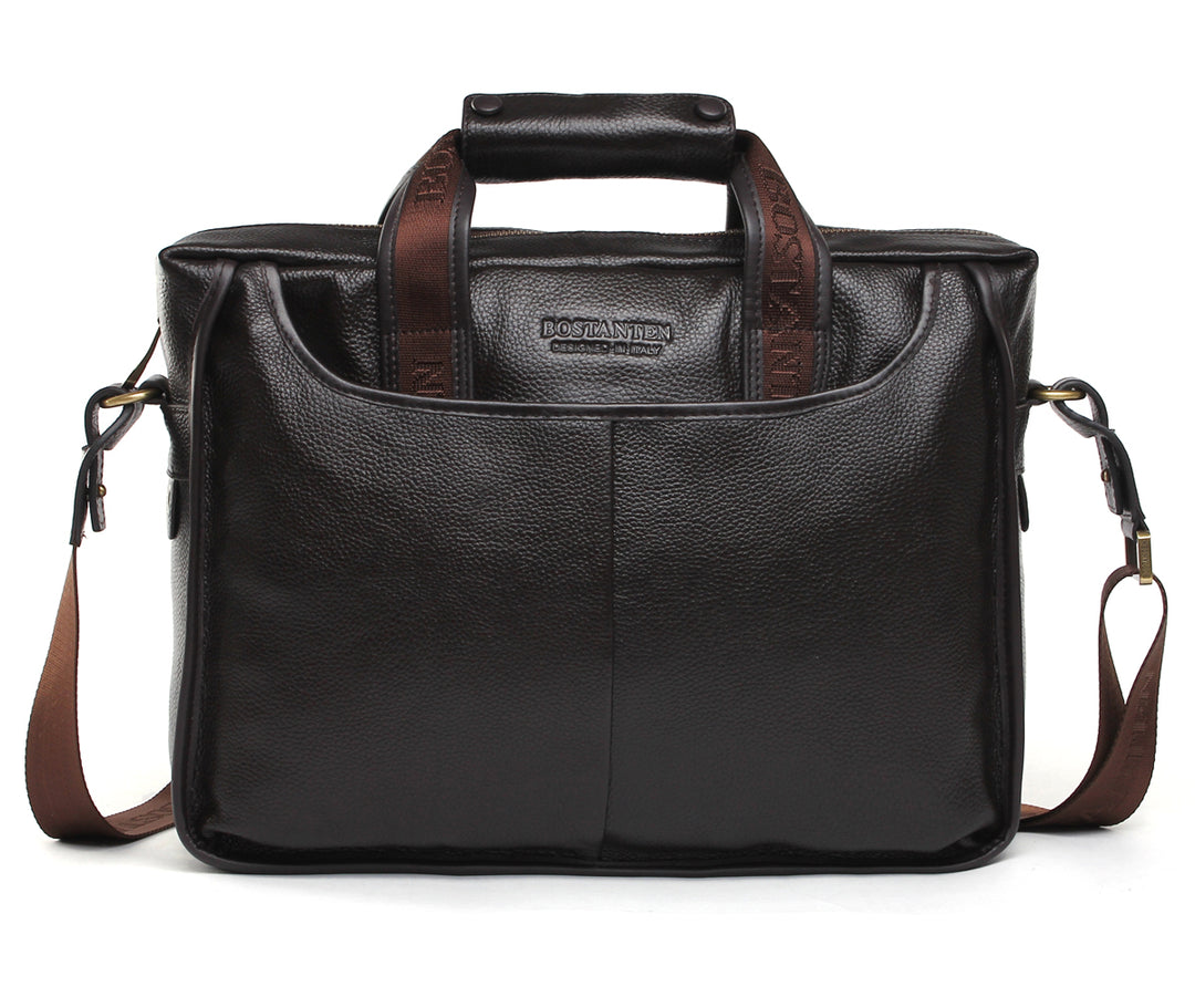 BOSTANTEN Leather Briefcase Handbag Messenger Business Bags for Men - BOSTANTEN