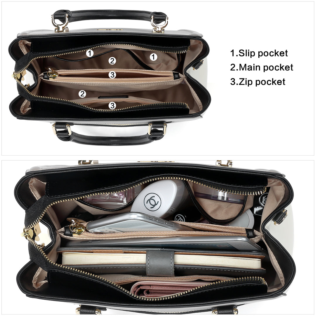 BOSTANTEN Women Leather Handbag Designer Top Handle Satchel Shoulder Bag Crossbody Purse - BOSTANTEN
