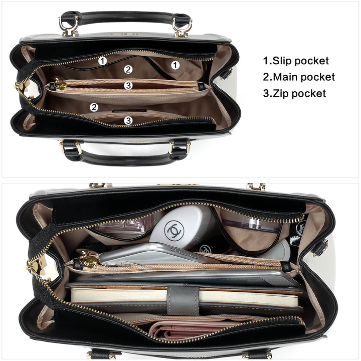 BOSTANTEN Women Leather Handbag Designer Top Handle Satchel Shoulder Bag Crossbody Purse - BOSTANTEN